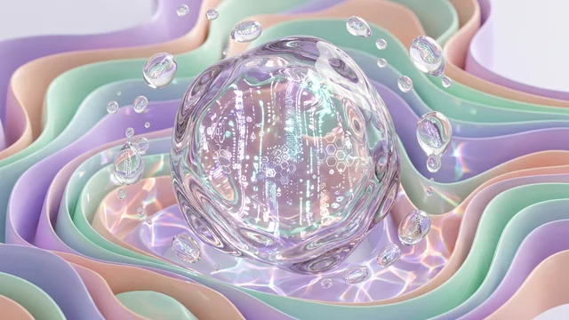 Organic liquid glass orb protecting encrypted financial data streams